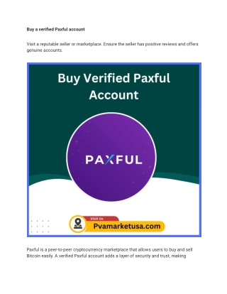 Buy a verified Paxful account market