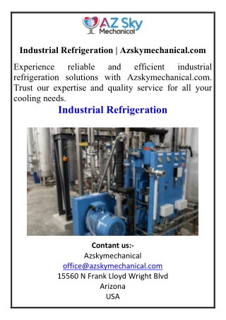 Industrial Refrigeration  Azskymechanical.com