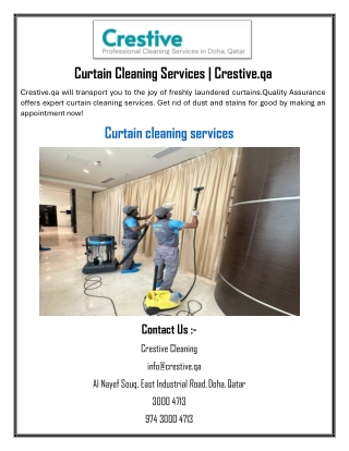 Curtain Cleaning Services  Crestive.qa