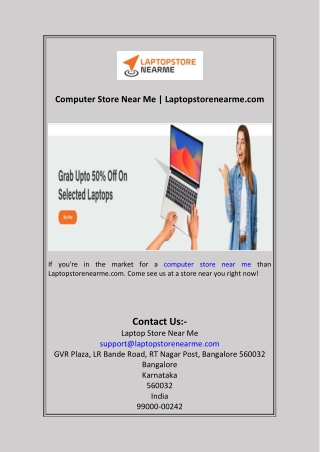 Computer Store Near Me  Laptopstorenearme.com