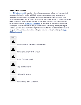 Buy Old GitHub Account for Proven Projects