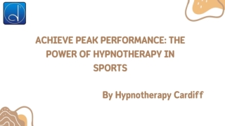 Achieve Peak Performance_ The Power of Hypnotherapy in Sports