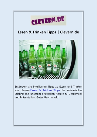 Essen & Trinken Tipps  Clevern.de