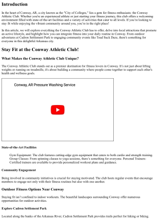 Stay Fit at the Conway Athletic Club!