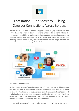 Localization – The Secret to Building Stronger Connections Across Borders