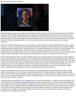 The laptop desks of the destiny