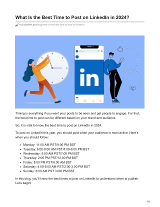 What is the Best Time to Post on LinkedIn in 2024