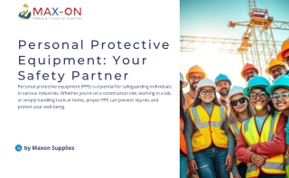 Top Personal Safety Equipment for Protection by Maxon Supplies