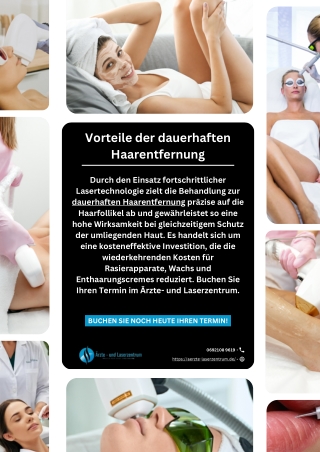 Glatte, haarfreie Haut durch dauerhafte Haarentfernung im Ärzte-und Laserzentrum