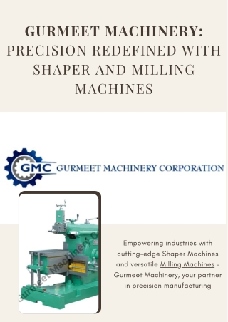 Precision Redefined with Shaper and Milling Machines (2)