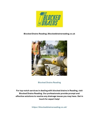 Blocked Drains Reading | Blockeddrainsreading.co.uk