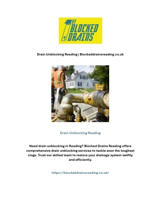 Drain Unblocking Reading | Blockeddrainsreading.co.uk
