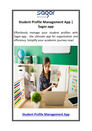 Student Profile Management App  Sagor.app