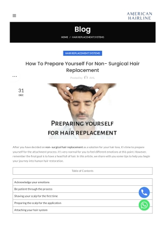 How To Prepare Yourself For Non- Surgical Hair Replacement