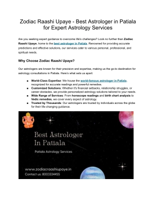 Best Astrologer in Patiala for Expert Astrology Services