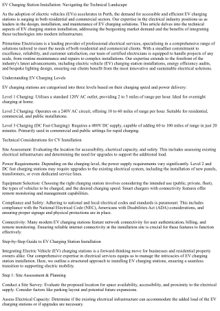 Electric powered Automobile Charging Station Discussed