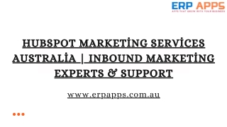 HubSpot Marketing Services Australia  Inbound Marketing Experts & Support