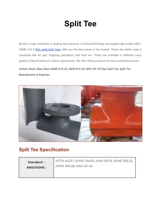 Top Split Tee Fittings Online Near Me in India