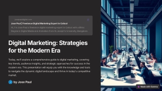 Jose Paul Freelance Digital Marketing Expert in Calicut