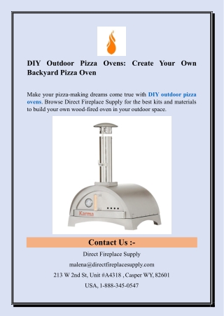 DIY Outdoor Pizza Ovens Create Your Own Backyard Pizza Oven
