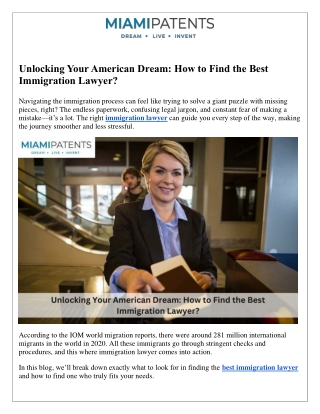 Unlocking Your American Dream: How to Find the Best Immigration Lawyer?
