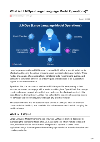 What is LLMOps Large Language Model Operations
