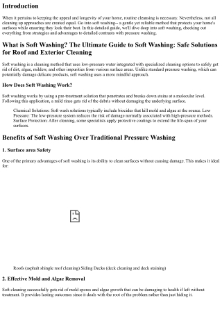 ** The Ultimate Guide to Soft Washing: Safe Solutions for Roofing and Exterior C