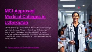Discover MCI Approved Medical Colleges in Uzbekistan for a Global Medical Career