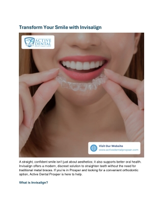 Transform Your Smile with Invisalign
