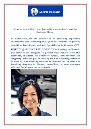 Welcome to AutoClinic Your Trusted Destination for Ceramic Car Coating in Bhosari