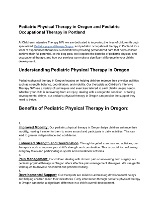Pediatric Physical Therapy in Oregon and Pediatric Occupational Therapy in Portland (2)