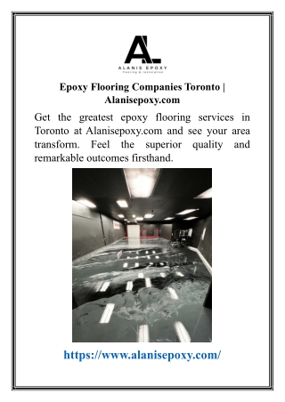 Epoxy Flooring Companies Toronto  Alanisepoxy