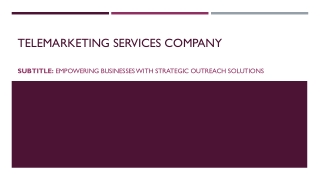 Telemarketing Services Company (2)