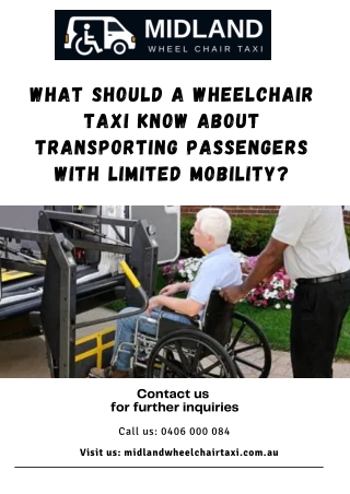 What Should a Wheelchair Taxi Know About Transporting Passengers with Limited Mobility