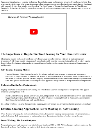 The Value of Routine Surface Cleaning for Your Home's Exterior