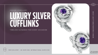 Luxury Silver Cufflinks