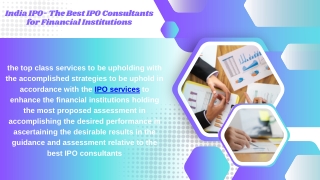 India IPO- The Best IPO Consultants for Financial Institutions