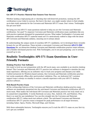 API API-571 Exam: Corrosion and Materials Certification Prep