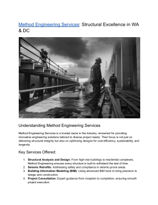 Method Engineering Services_ Structural Excellence in WA & DC