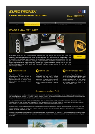 Replacement Car Keys Perth