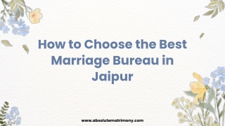How to Choose the Best Marriage Bureau in Jaipur