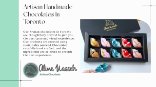 Artisan Handmade Chocolates In Toronto
