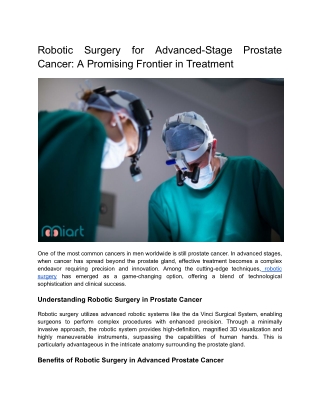 Robotic Surgery for Advanced-Stage Prostate Cancer_ A Promising Frontier in Treatment