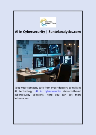 Ai In Cybersecurity  Suntelanalytics.com