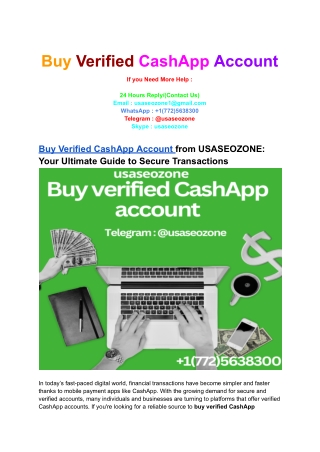 Buy Verified CashApp Account