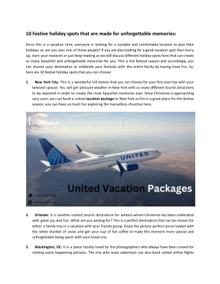 united vacation package