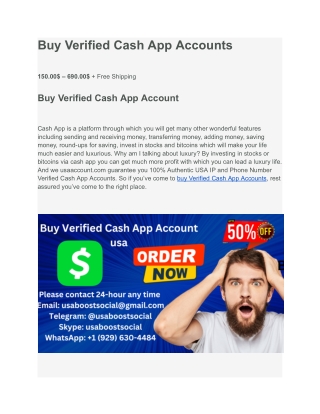 Buy Verified Cash App Accounts