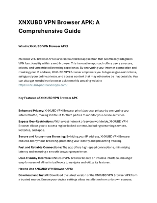 XNXUBD VPN Browser APK