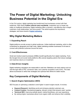 The Power of Digital Marketing_ Unlocking Business Potential in the Digital Era