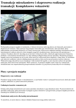 Skup nieruchomości i szybka sprzedaż nieruchomości